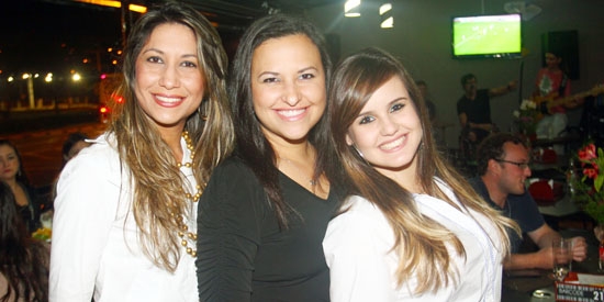 Michelle Oliveira, Elaine Maia e Mariana Junqueira em point na última quinta-feira